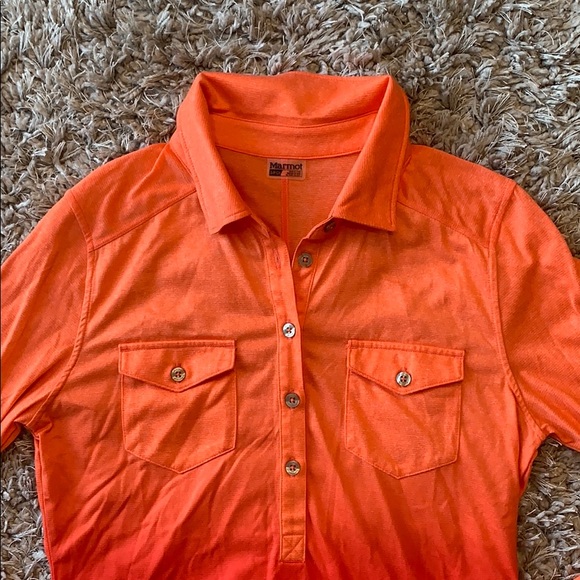 MARMOT Ombré Long Sleeve 1/2 Button Down Top - Picture 5 of 12